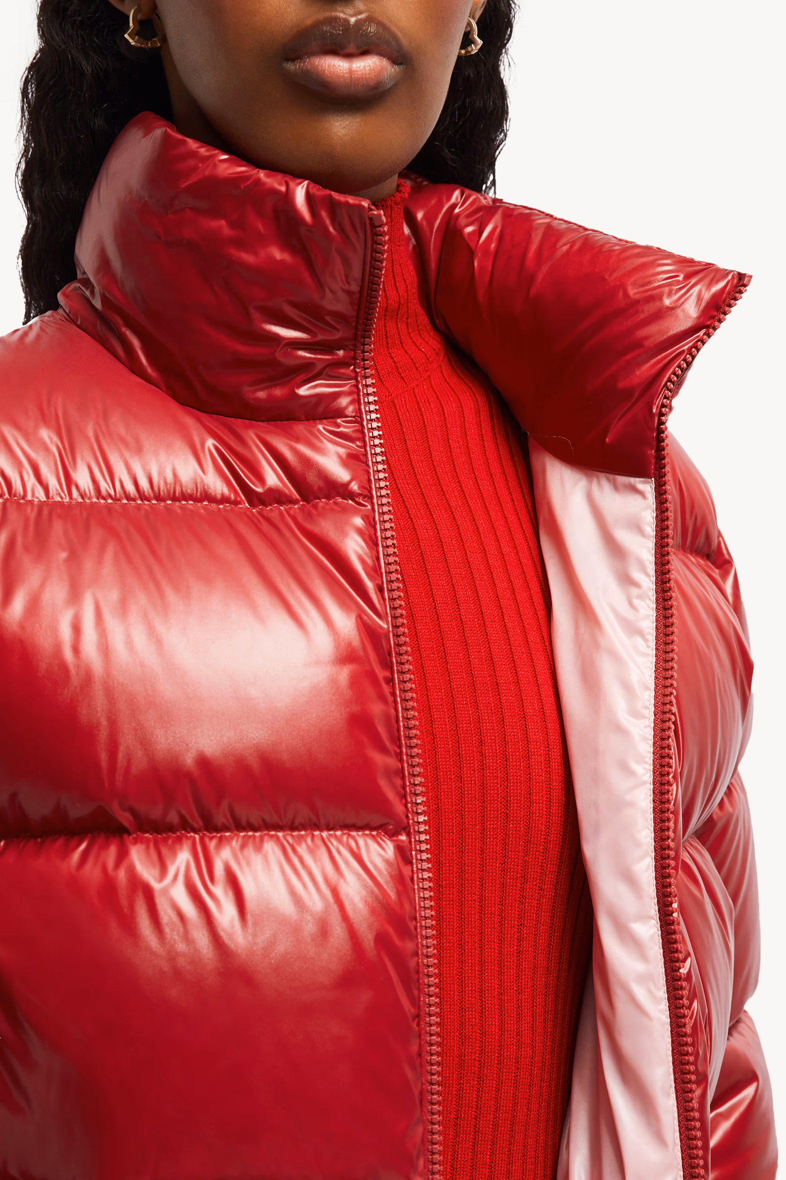Abbadia Short Down Jacket Women Red Moncler 7